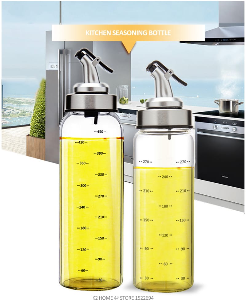 KITCH-BTL-001-glass-oil-bottle-300ml.jpg Glass Oil Bottle 300ml - Image 1
