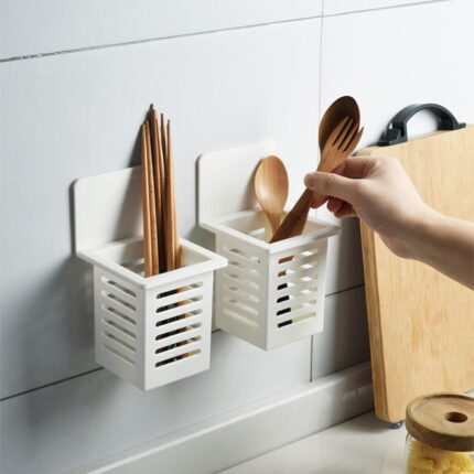 Wall Mounted Kitchen Cutlery Organizer Plastic
