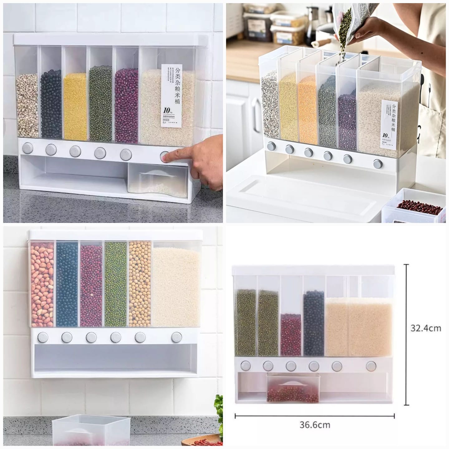 KITCH-ORG-003-daal-dispenser-grain-storage-container.jpg Daal Dispenser / Grain Storage Container - Image 1