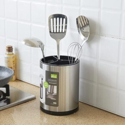 Stainless Steel Spoon Holder Round