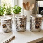 Priya Exclusive Stainless Steel Diamond Dabba Set - 3 Pcs