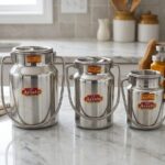 Aristo Stainless Steel Milk Can / Airtight Dabba Set - 3 Pcs