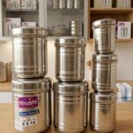 Khushi Tool Touch Stainless Steel Deep Dabba Set - 6 Pcs (8x14)