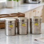 Ohvelle Special Quality Stainless Steel Honeycomb Dabba Set - 3 Pcs