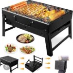 Portable Charcoal BBQ Grill - Folding Design, Ideal for Outdoor, Camping, Picnic, Balcony & Terrace Imported