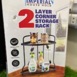 2 Layer Corner Storage Rack for Kitchen Countertop