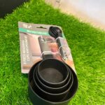 ShengYa 8-Piece Nested Measuring Cups and Spoons Set in Black