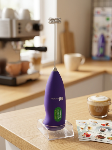 Electric Handheld Milk Frother & Coffee Foam Maker – Stainless Steel Whisk